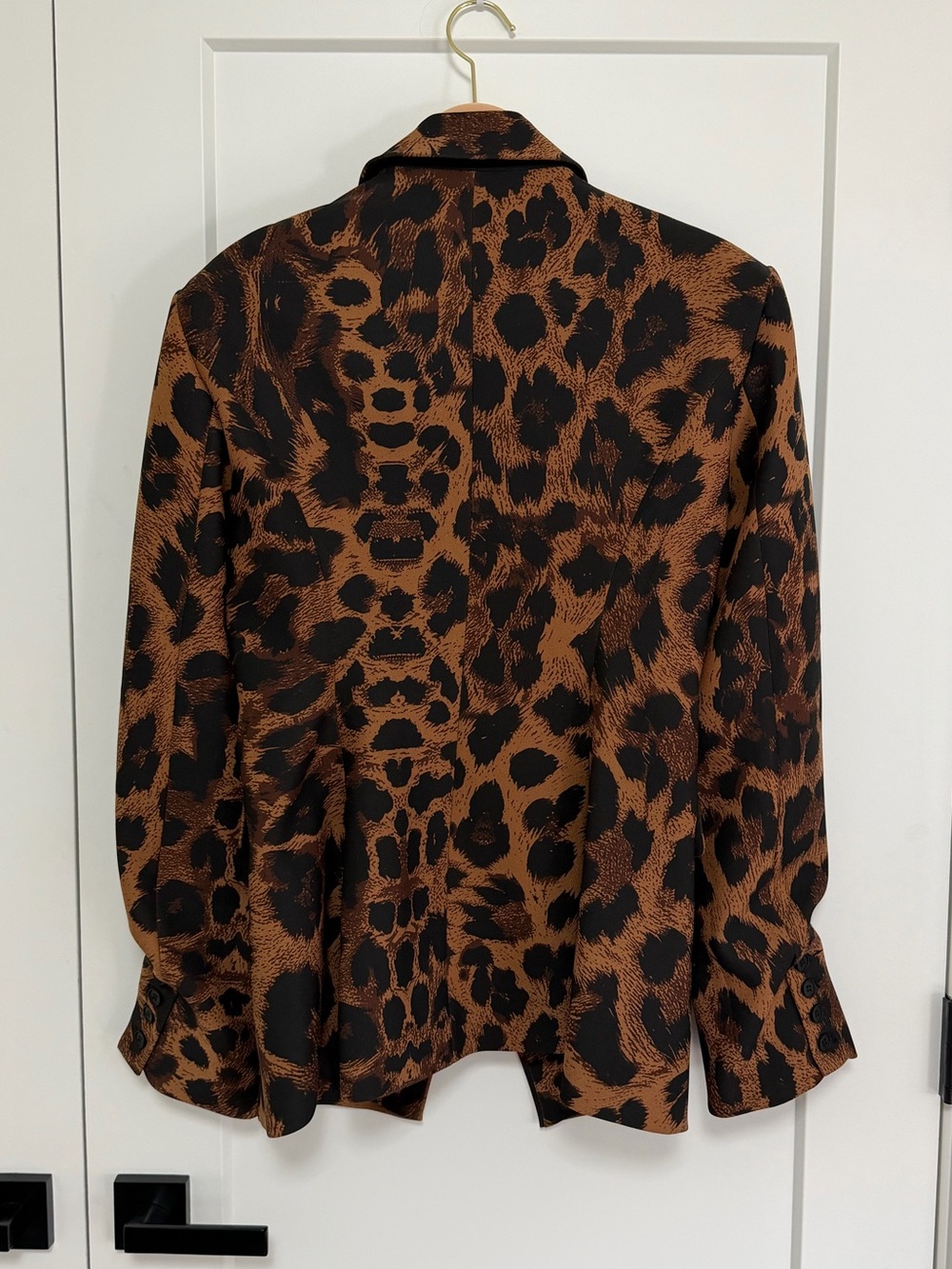 SET - Naked Wardrobe Leopard Power Shoulder Blazer + Mini Skirt Set NWT M - Picture 3 of 7